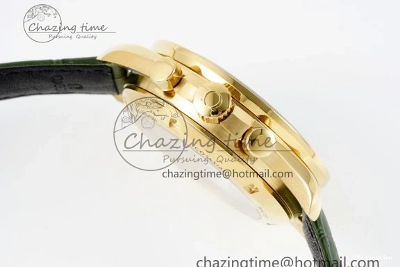 0512 Speedmaster Moonwatch in Moonshine Gold YG RMF Best Edition Green Dial on Green Leather Strap Manual Chrono EasyCare 7832